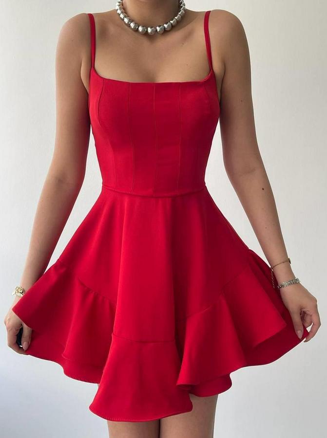 Common Ip Askılı Elbise