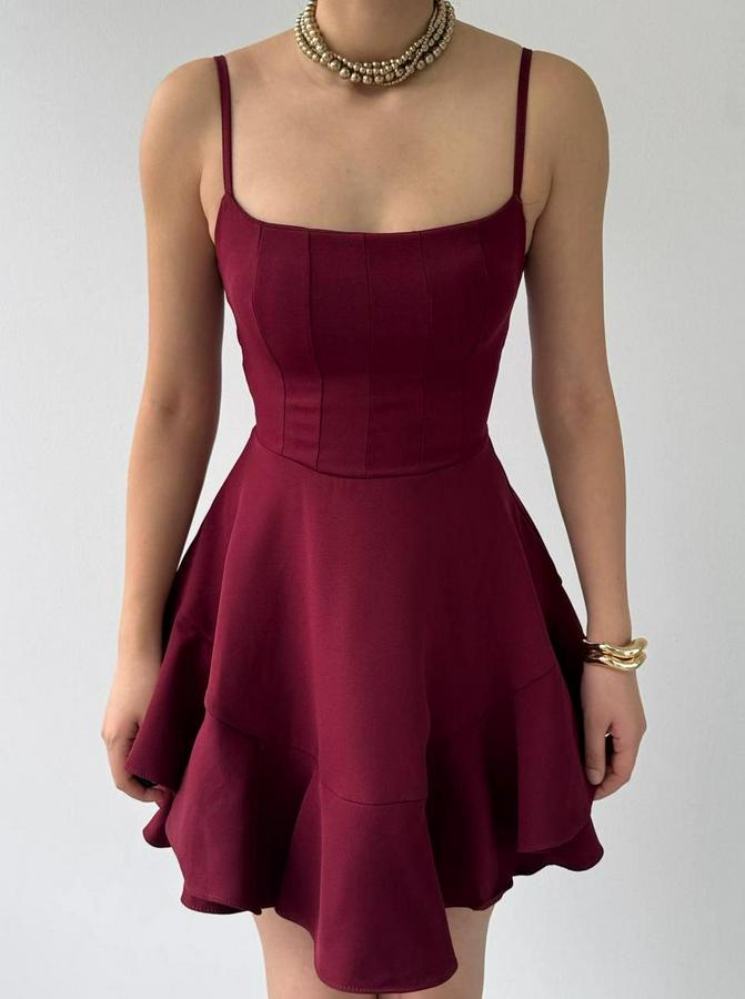 Common Ip Askılı Elbise