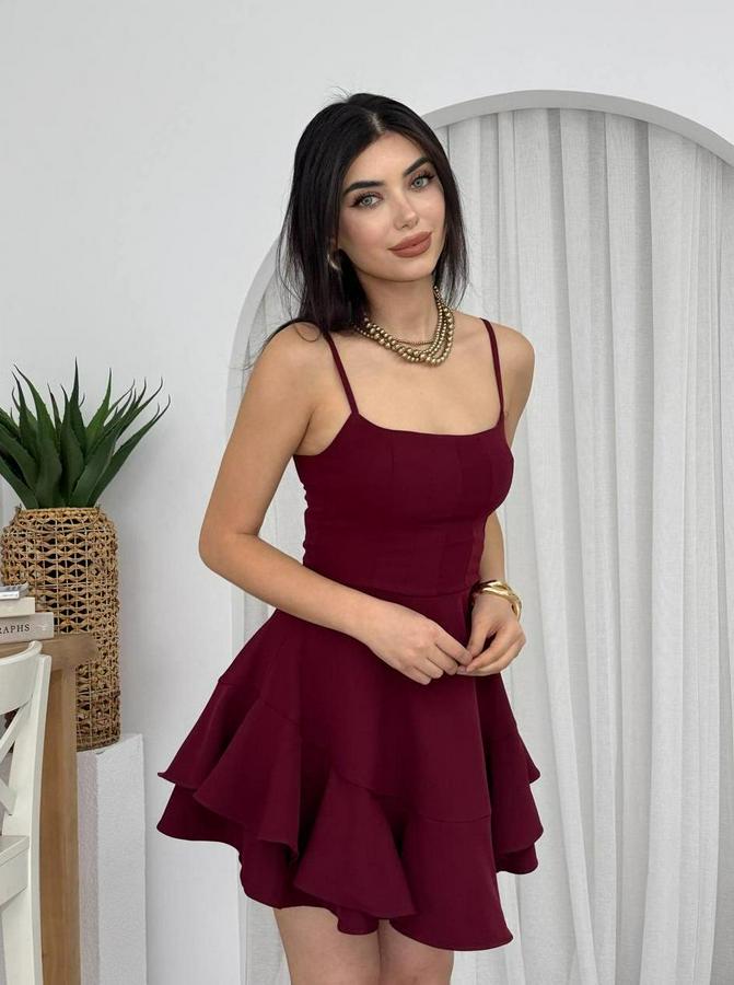 Common Ip Askılı Elbise