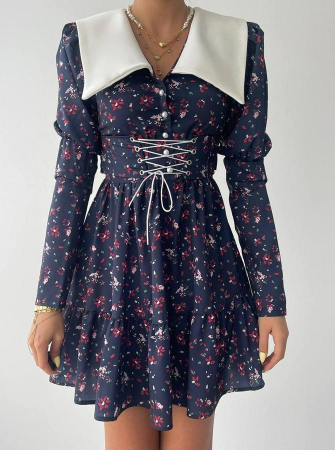 Dreamy Ip Detaylı Mini Elbise