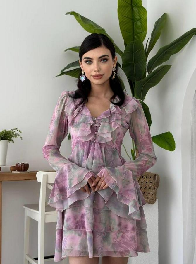 Elose Fırfırlı Elbise