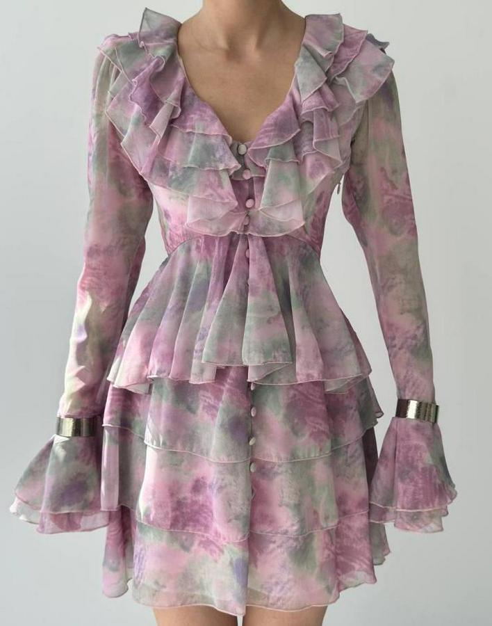 Elose Fırfırlı Elbise