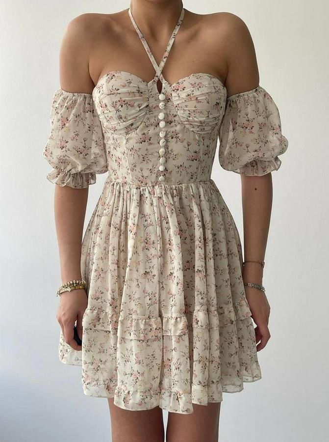 Hans Boyundan Bağlamalı Elbise