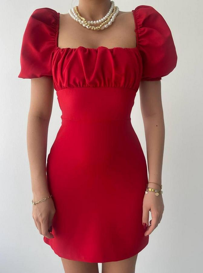 Hessen Sırt Dekolteli Elbise