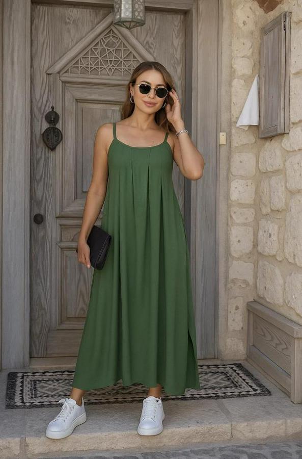 Ip Askılı V Yakalı Asimetrik Detaylı Aerobin Elbise