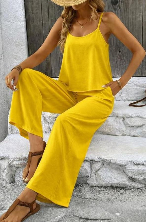 Ip Askılı Yuvarlak Yakalı Aerobin Kısa Bluz Ve Pantolon Ikili Takım