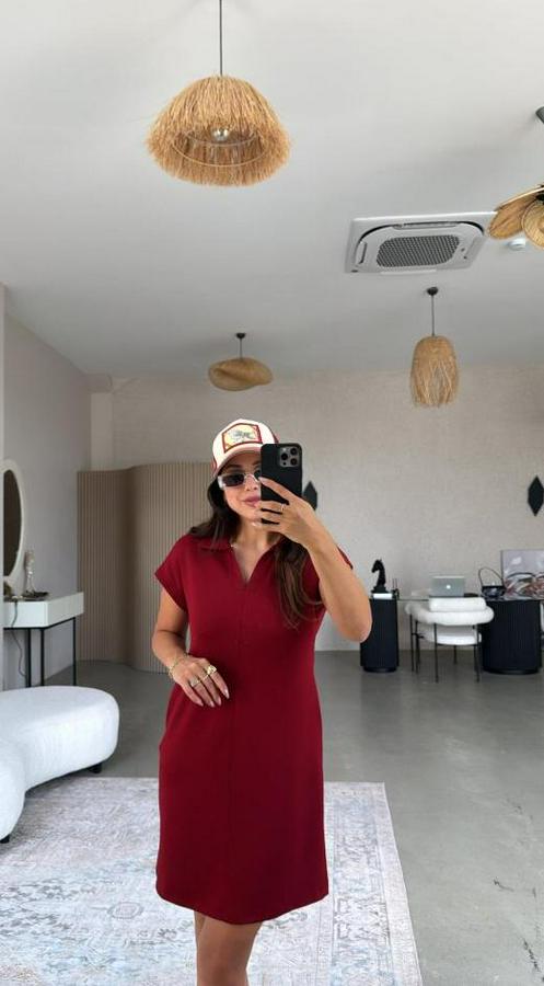 Polo Yaka Mini Elbise