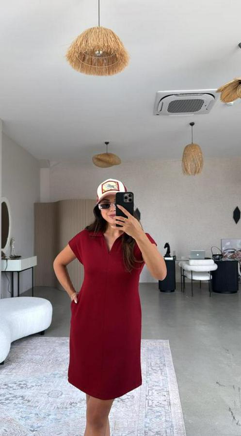 Polo Yaka Mini Elbise