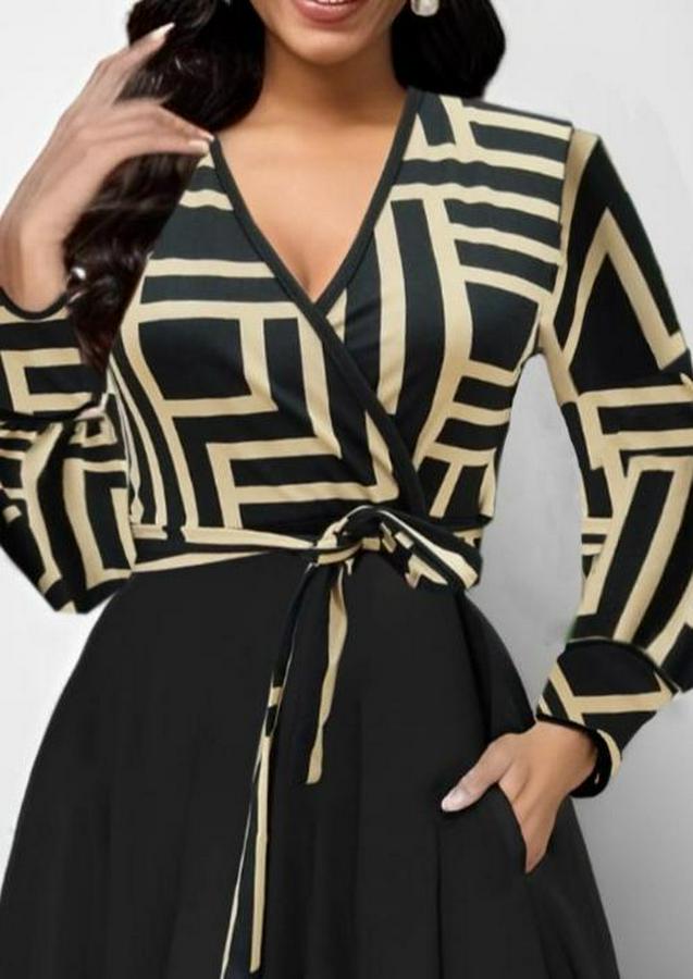 Uzun Kollu Kruvaze Yaka Dalgıç Krep Midi Boy Elbise