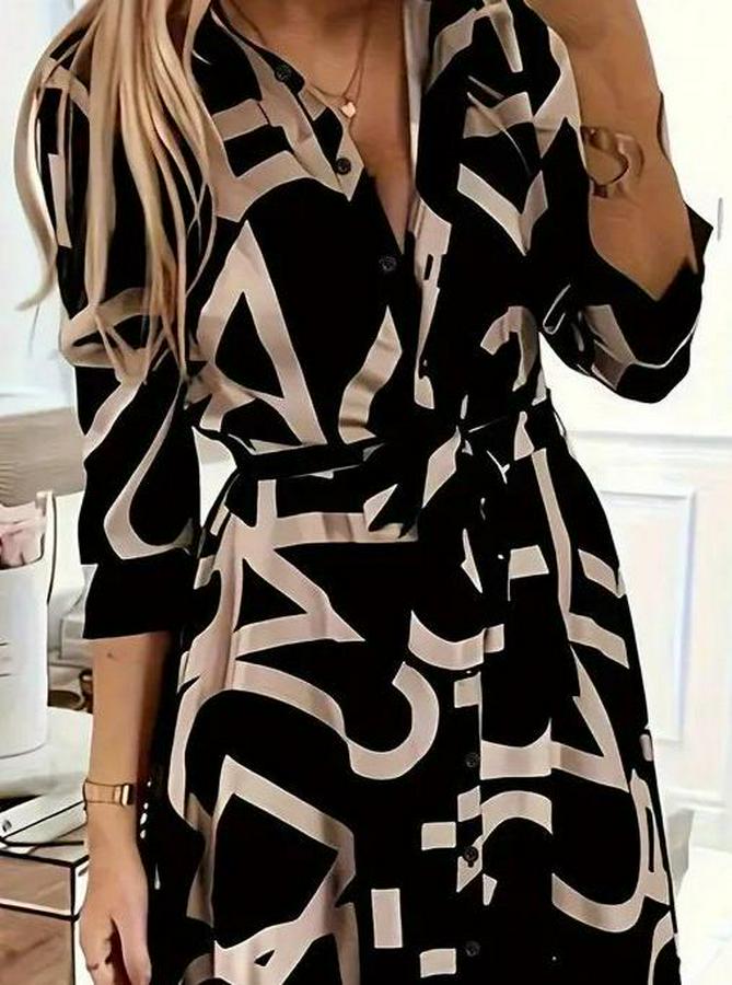 Uzun Kollu Yakalı Önden Düğmeli Uzun Süprem Elbise