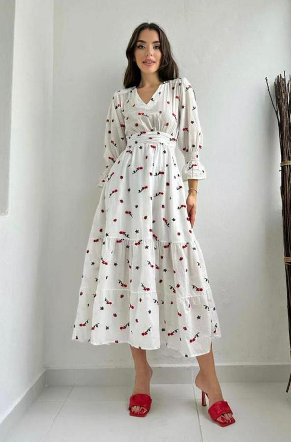 Kırmızı Gipeli Vual Elbise