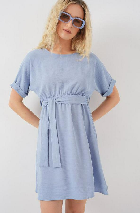 Kısa Kol Mini Ayrobin Elbise 2572