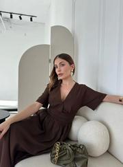 Kısa Kollu Uzun Elbise