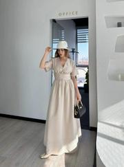 Kısa Kollu Uzun Elbise