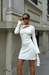 Lilian Cut Out Mini Elbise 2819