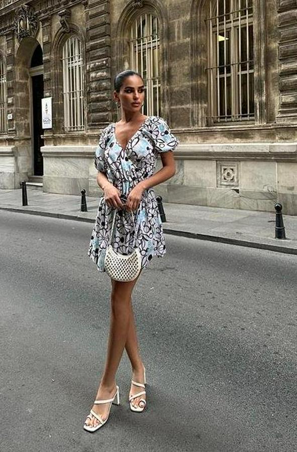 Lindsey Çiçek Desenli Elbise 2276-10