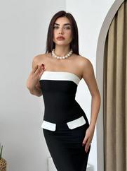 Mielle Cep Detaylı Straplez Elbise