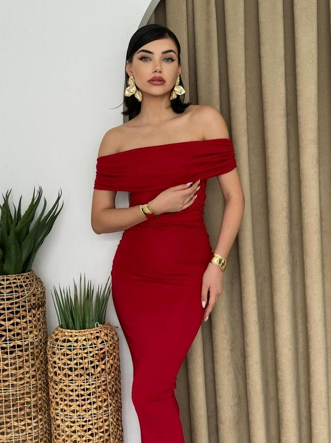 Milan Madonna Yaka Kalem Elbise