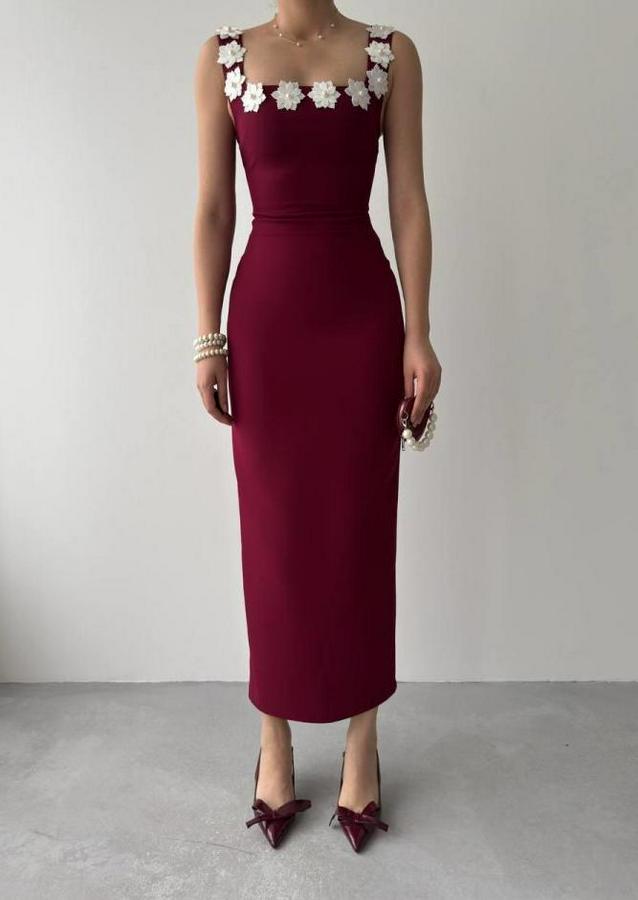 Mıng Çiçek Detaylı Elbise