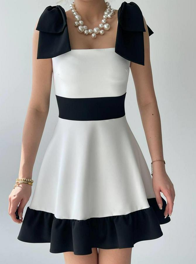 Miron Omuz Fiyonklu Elbise