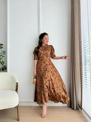 Moccah Yakası Bağlama Detaylı Elbise