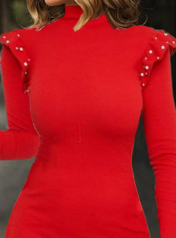 Omuz Inci Detay Kaşkorse Elbise