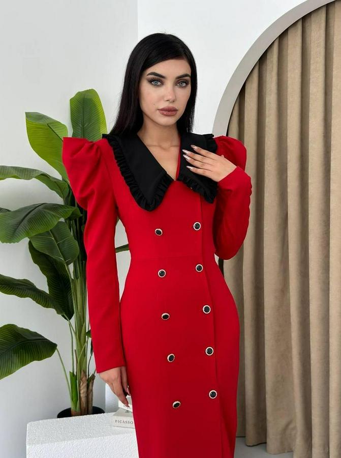 Palmas Geniş Yakalı Elbise