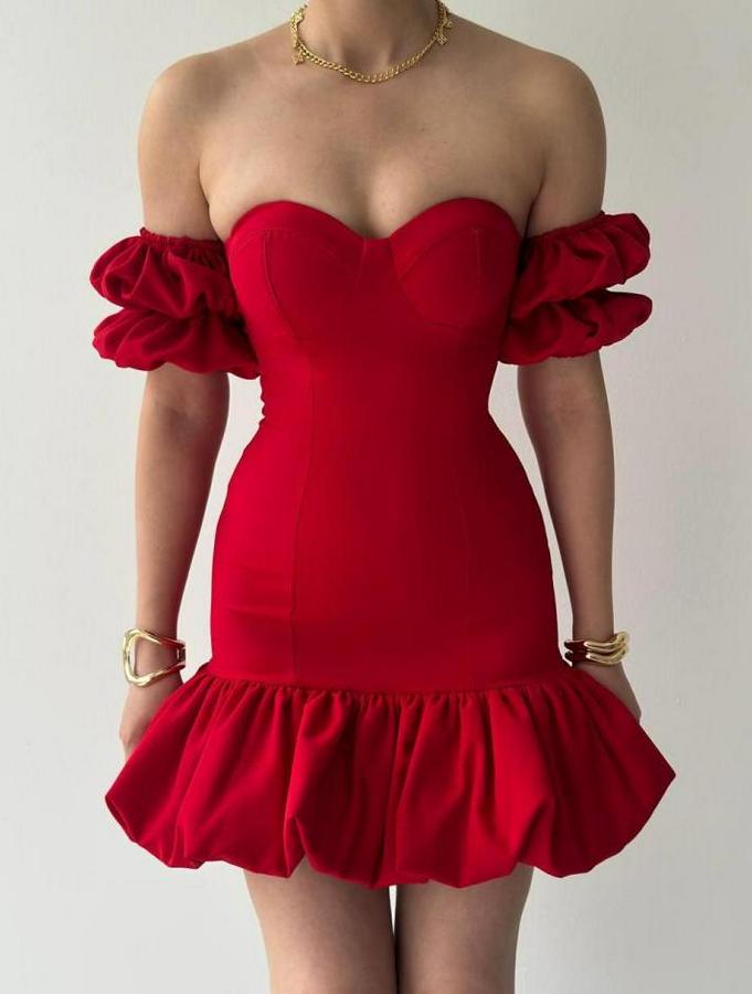 Peyda Straplez Elbise