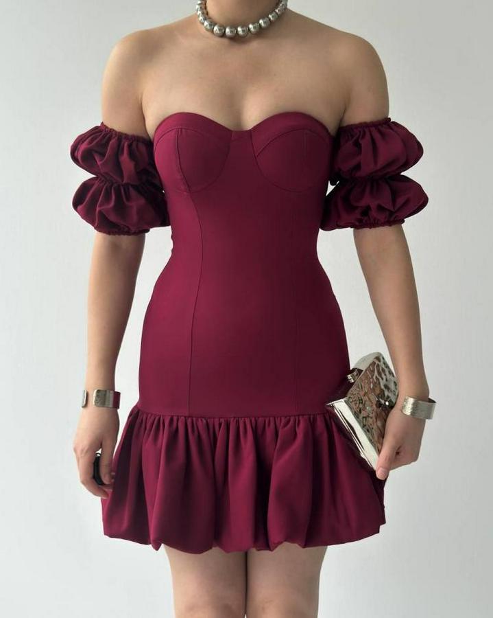 Peyda Straplez Elbise