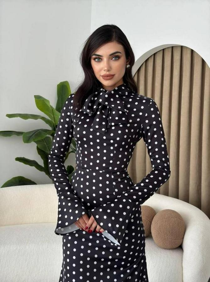 Potenza Puantiyeli Elbise