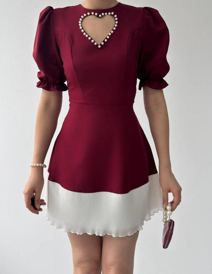 Safe Kalp Detaylı Elbise