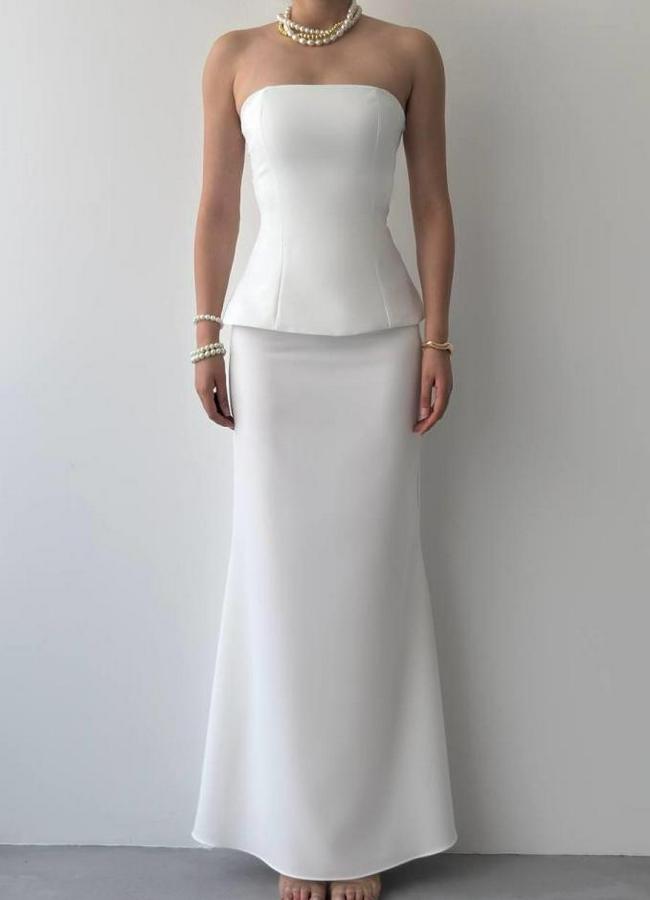 Spas Straplez Elbise