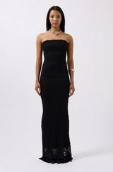 Straplez Dantel Maxi Elbise