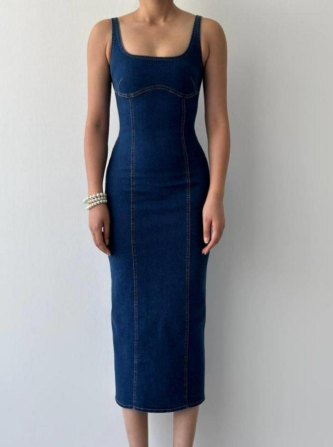Tuna Denim Elbise