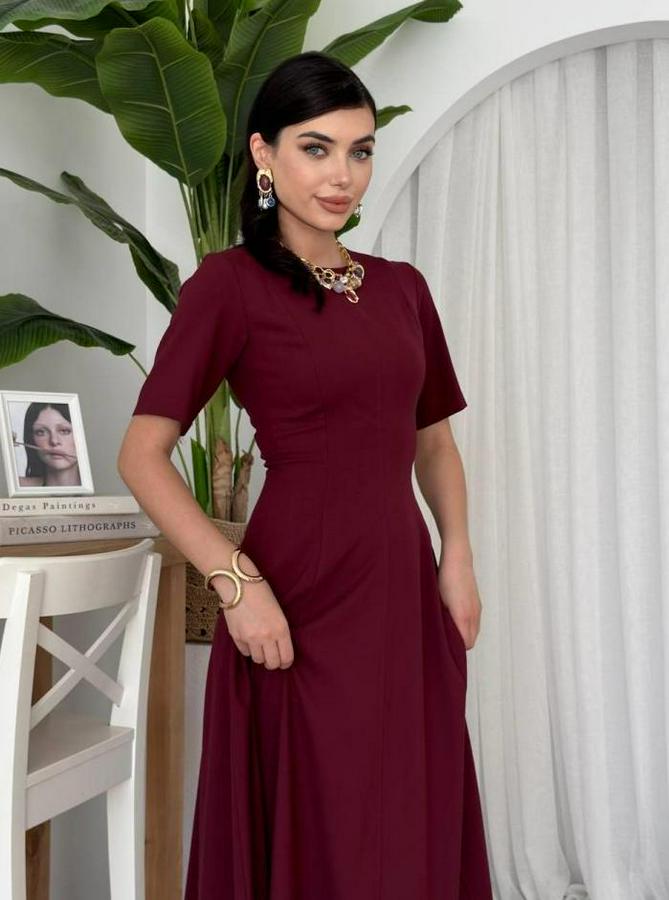 Wera Pliseli Midi Elbise