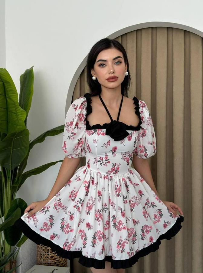 Wismar Gül Detay Elbise