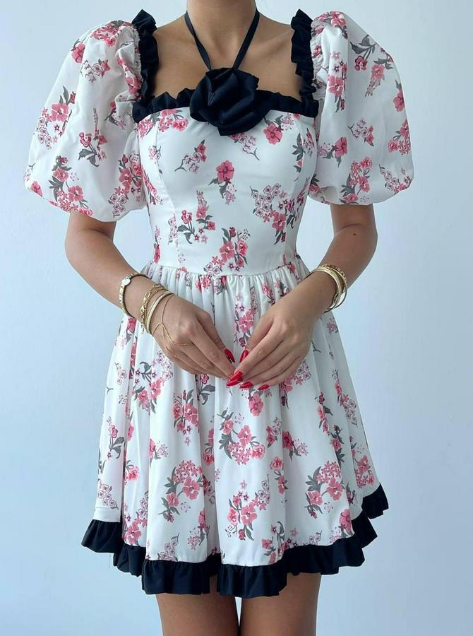 Wismar Gül Detay Elbise