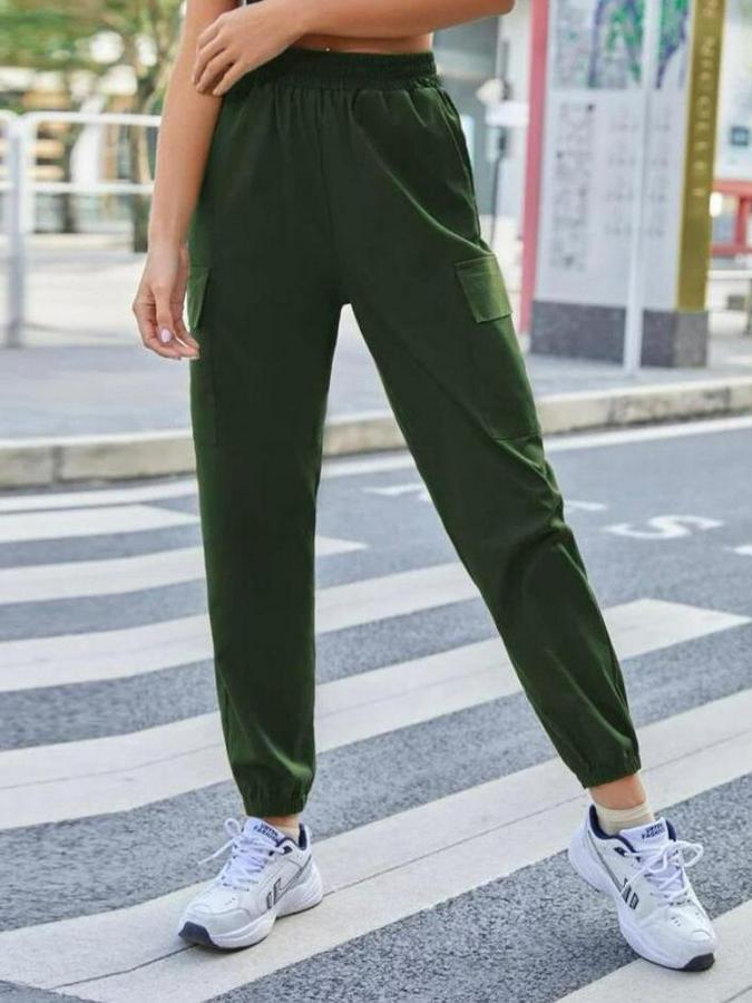 Yüksek Bel Lastik Ve Cep Detay Iki Iplik Kumaş Eşofman Altı