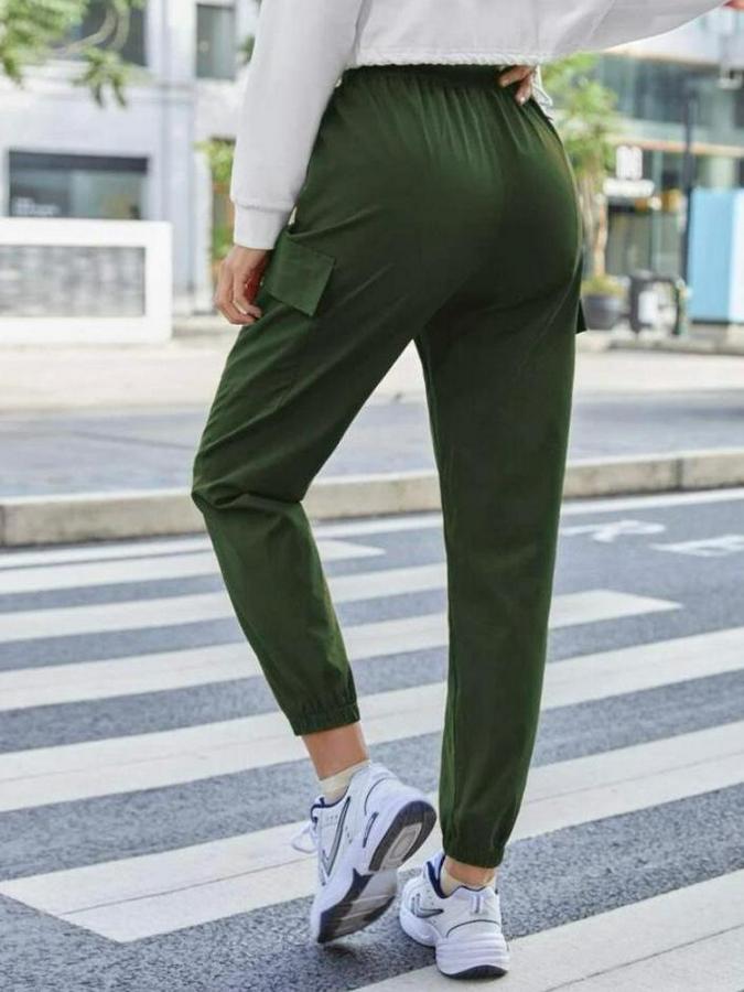 Yüksek Bel Lastik Ve Cep Detay Iki Iplik Kumaş Eşofman Altı