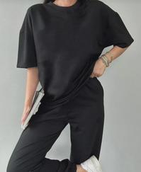 Unisex Düz T-Shirt Ve Eşofman Takımı