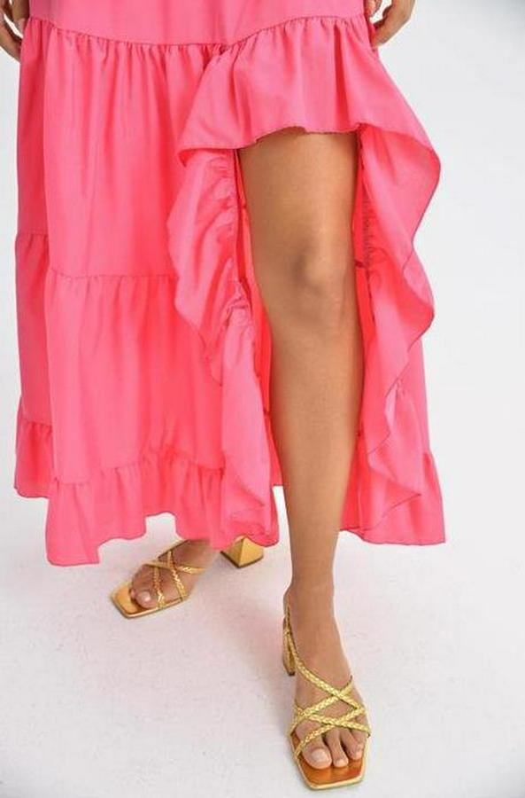 Audrey Fıfrlı Yırtmaç Detay Etek 4037