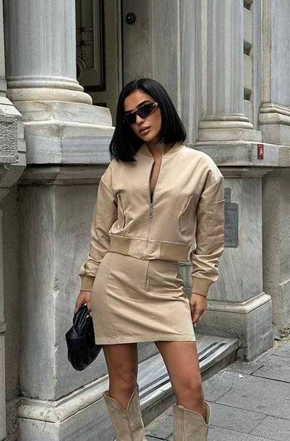 Brooke Ribanalı Mini Etek Takım 9941