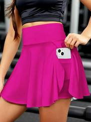 Yüksek Bel Cepli Sandy Short Etek