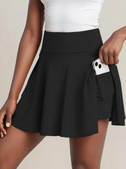 Yüksek Bel Cepli Sandy Short Etek