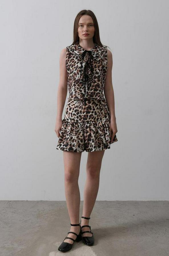 Leopar Desen Mini Etek