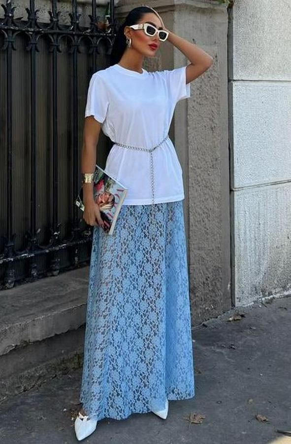 Maxi Dantel Etek 4047