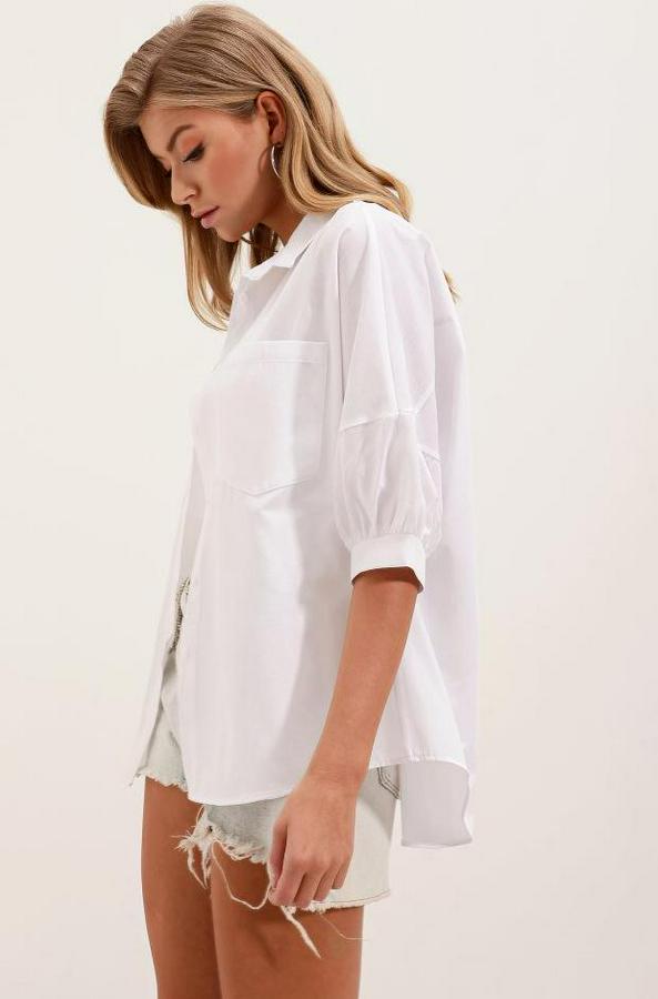 Oversize Kısa Kol Basic Gömlek