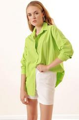 Oversize Uzun Basic Gömlek