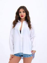 Gömlek-Mavi Beyaz Çizgili
