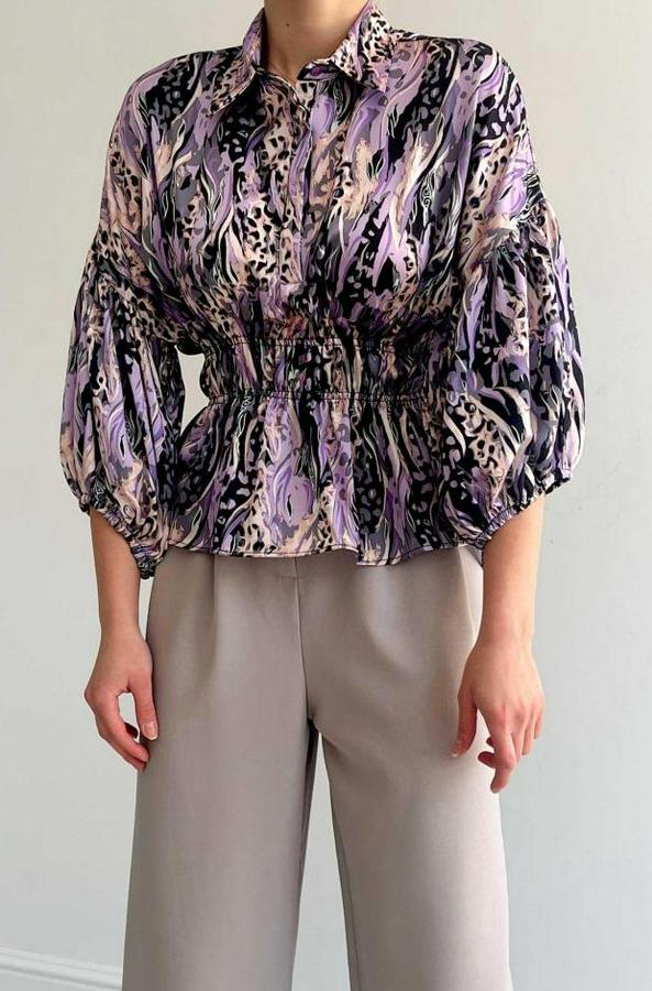 Beli Lastikli Saten Gömlek